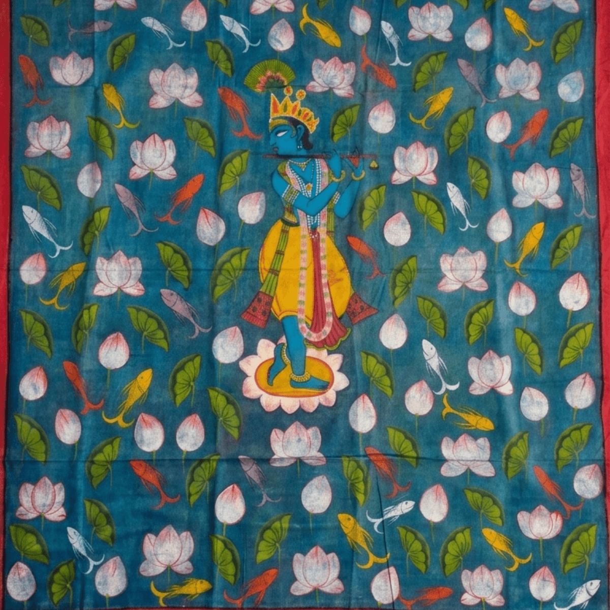 Krishna Pichwai Painting ( Kamal Talai ) - Image 4