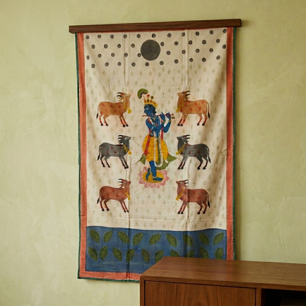 Lord Krishna with 6 cows - Image 6