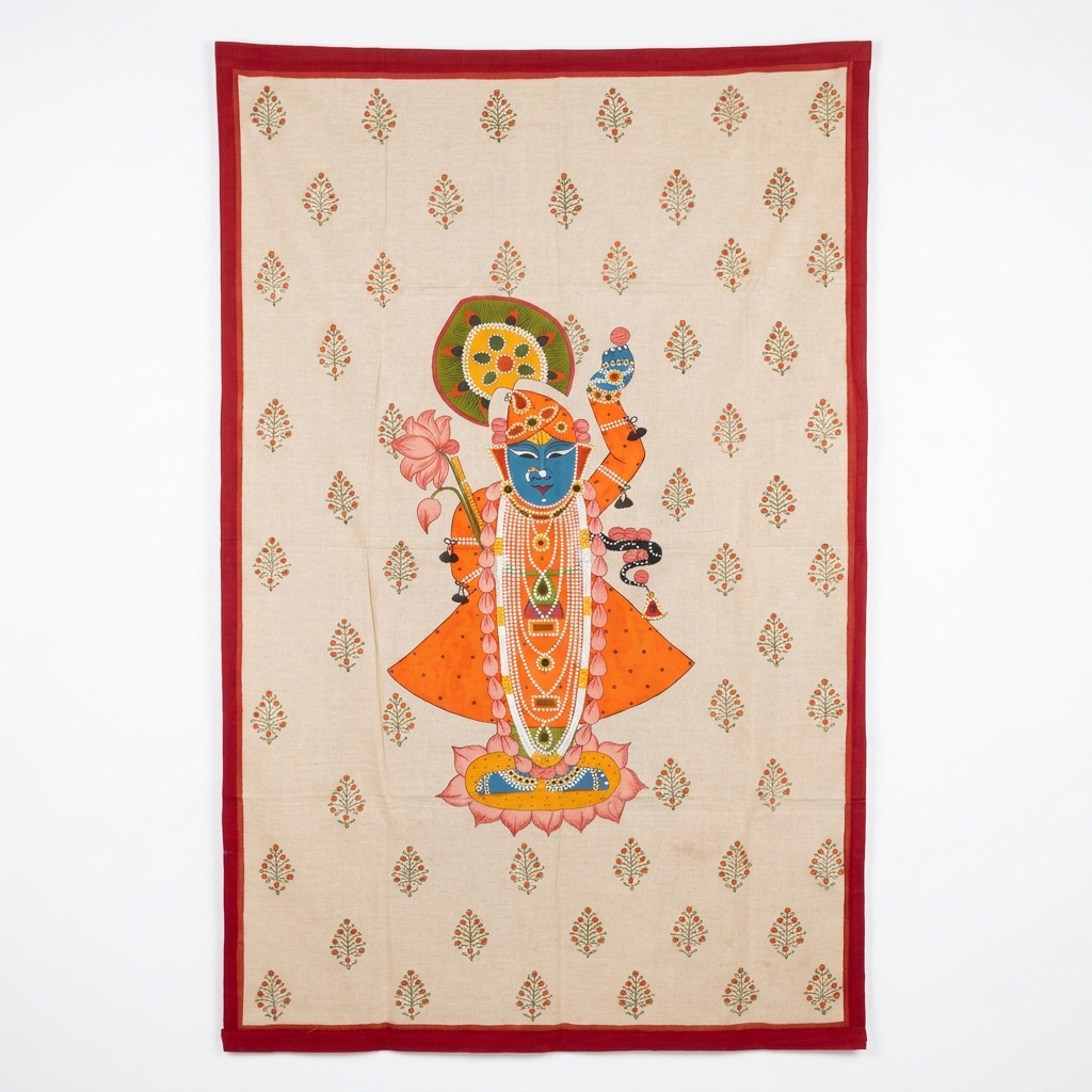 Shrinathji Pichwai Painting on Cloth - Image 5