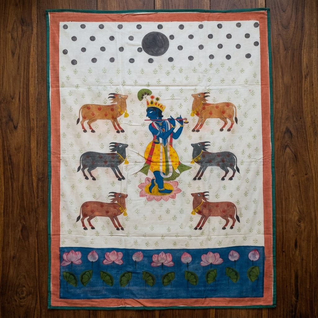 Lord Krishna with 6 cows - Image 4