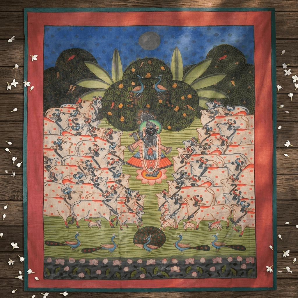 Gopashtami Pichwai Painting - Image 4