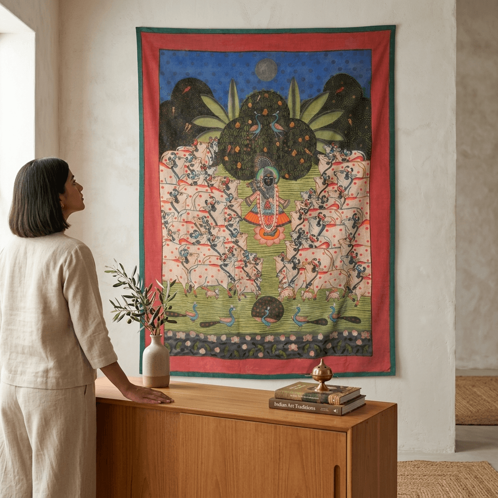 Gopashtami Pichwai Painting - Image 6
